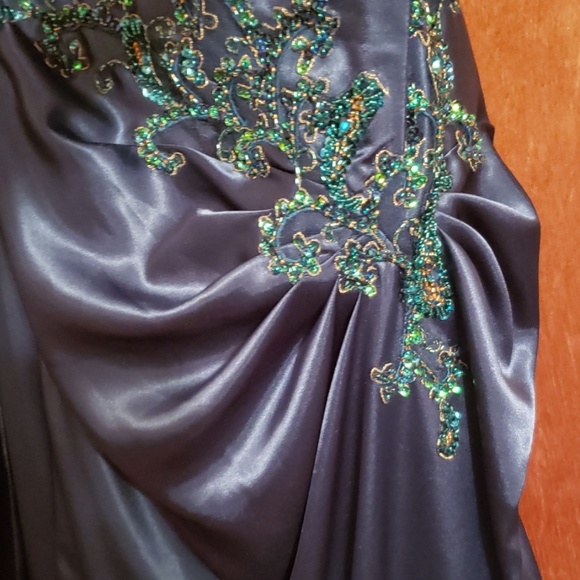 Teal prom dress - Picture 3 of 6